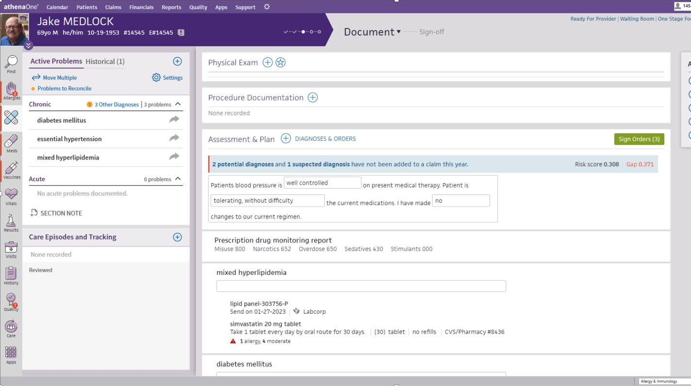 athenahealth electronic health record 